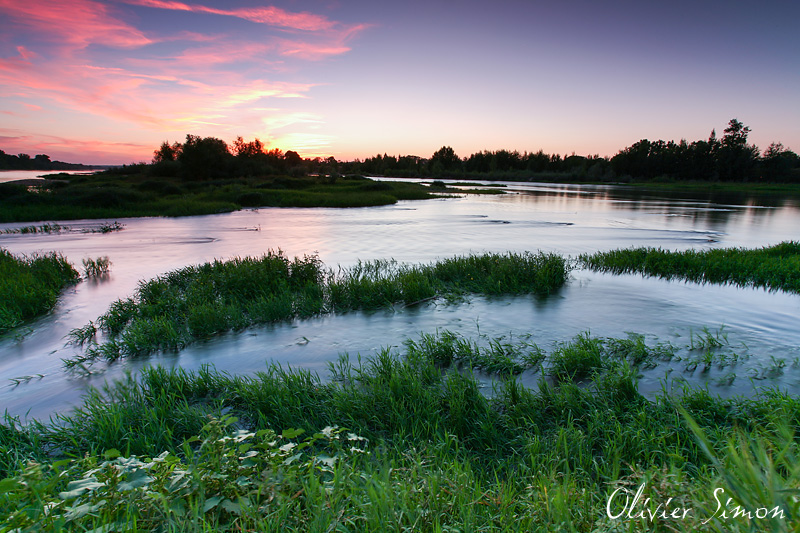 Coucher du soleil sur la Loire